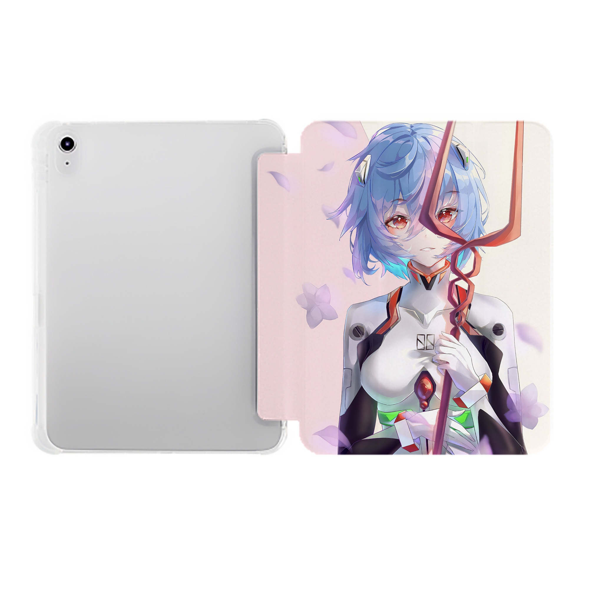 （画像用） EVA 新世紀エヴァンゲリオン IPad ケース ペン収納付き 三つ折りスタンド PUレザー×シリコン 対応機種9.5/10.5/10.9インチ